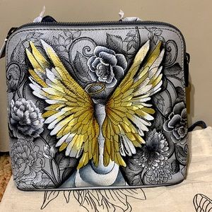 BRAND NEW! Anuschka guardian angel crossbody bag